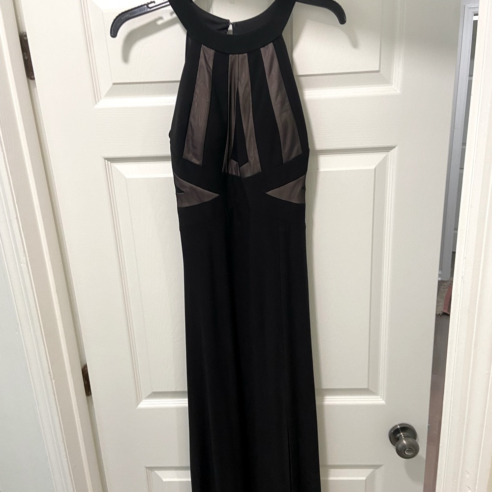 Long black formal dress. Size 3/4. Morgan and Co.  Jersey material